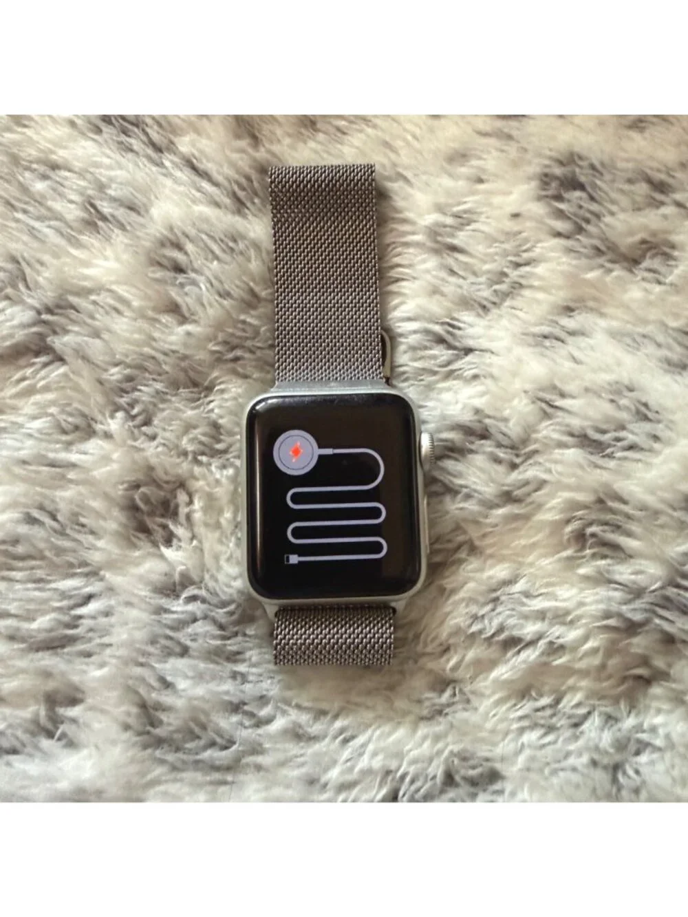 Apple Watch Series 2 with Stainless Mesh Milanese Loop Adjustable Band